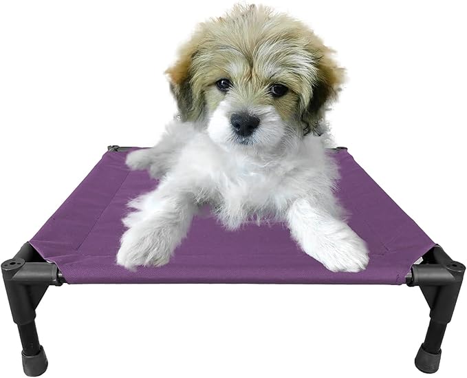 Love&go Elevated Dog Bed with Metal Frame Small-18.5x18.5x5.5 inch)
