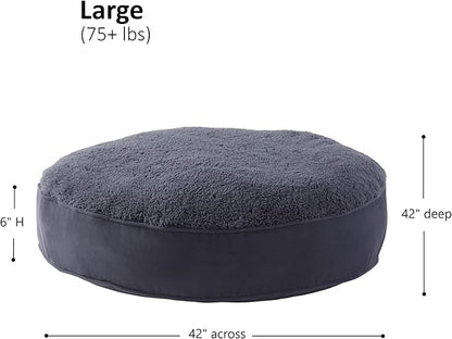 Happy Hounds Scout Deluxe Round Pillow Style Sherpa Dog Bed (42 x 42 in.),