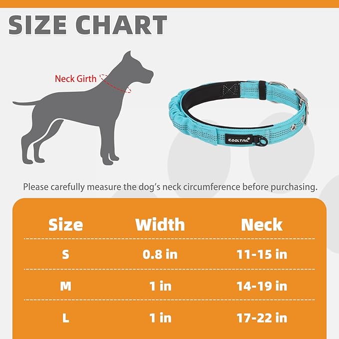 KOOLTAIL Tactical Dog Collar with Handle-Heavy Duty Dog Collar for Military Training