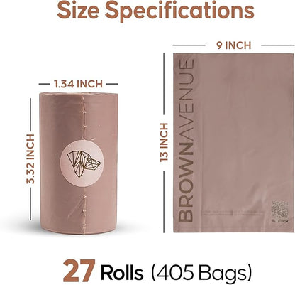 Dog Poop Bags 27 Rolls, 405 Units,