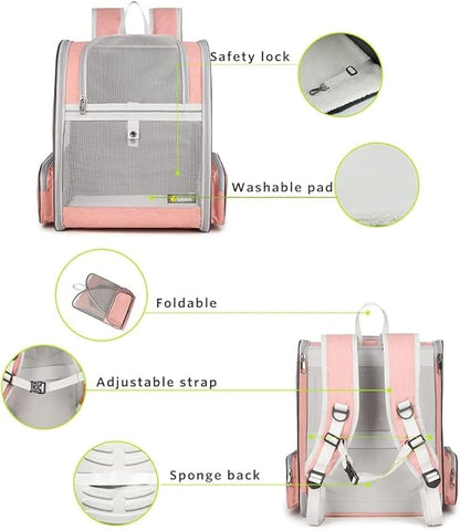 Texsens Innovative Traveler Bubble Backpack Pet Carriers for Cats and Dogs