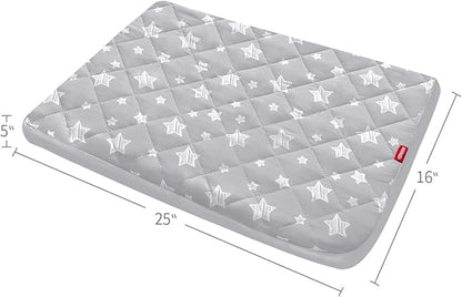 Moonsea Dog Bed Covers Replacement Washable 2 Pack, Waterproof Dog Bed Covers Dog Pillow Cover Quilted, Pet Bed Cover Lovely Grey Star Print, Puppy Bed Cover 16x25 Inches, for Dog/Cat, Cover Only