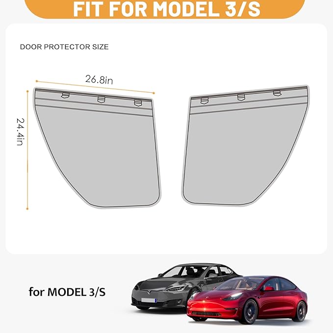 Car Door Protector for Dogs for Tesla Model 3 Model S & SUV Cargo 2 Pack