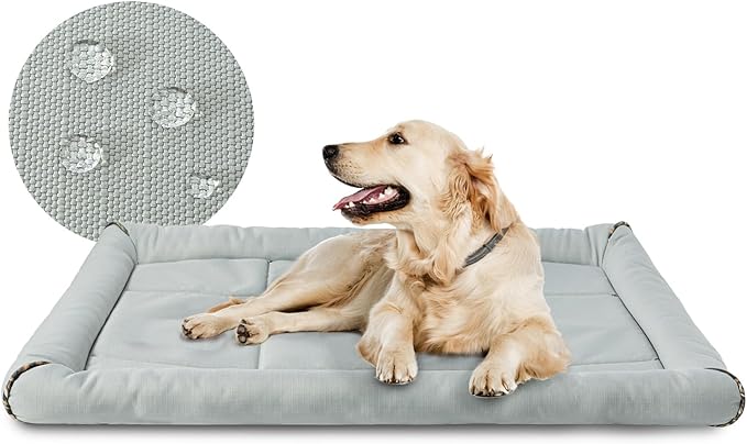 Miguel Oxford Ripstop Outdoor Waterproof Dog Bed for Metal Dog Crates Water-Resistant All Weather Pet Mat Durable Easy Wipe Clean Travel Indoor Outdoor Puppy Cat Crate Bed 42inch