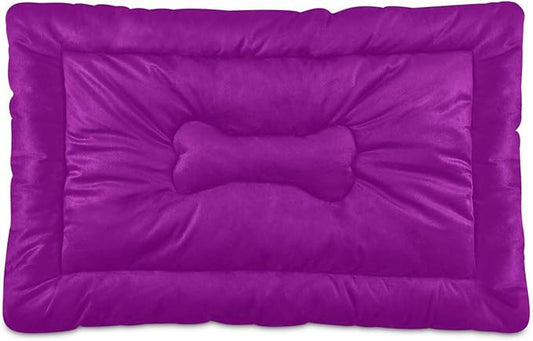 Purple Solid Color Pet Bed Pad Soft Dog Bed Mat with Anti-Slip Bottom