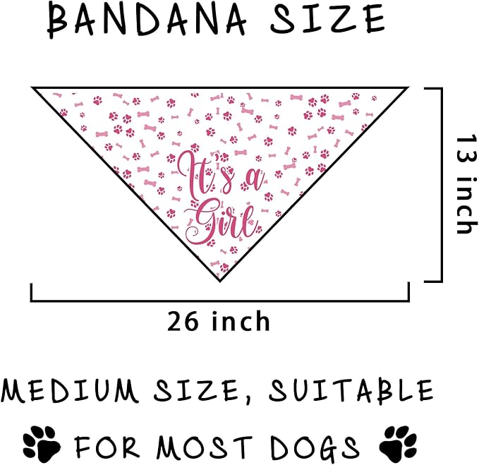 It's a Girl Dog Bandana Gender Reveal Dog