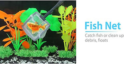 Carefree Fish 4IN1 Carbon Fiber Aquarium Cleaning Tools Long Handle Adjustable Length 18~24Inch Fish Tank Cleaner Kit Alage Scraper Scrubber Brushes Set