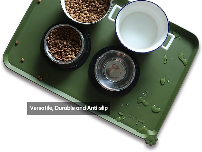 Hoki Found Large Silicone Pet Food Mats Tray