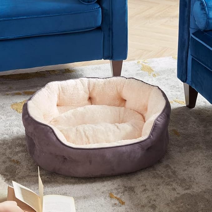 Round Cat Bed 21x19x6 Inch