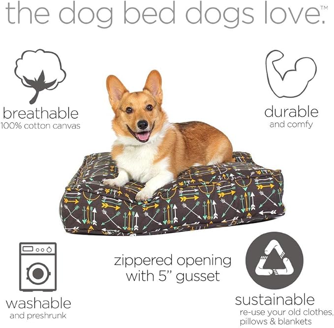 Molly Mutt Medium to Large Dog Bed Cover 27”X36”X5’’ - 100% Cotton