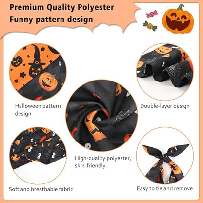 SZEE Halloween Dog Bandanas 2PCS Witch