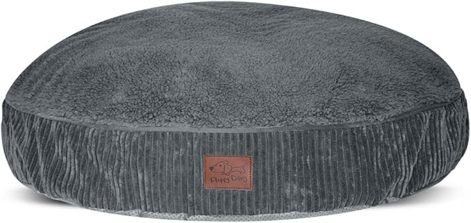 Floppy Dawg Universal Round Dog Bed Replacement Cover. 36W. Gray