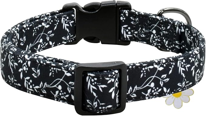 Flower Patterns Dog Collar with Accessories