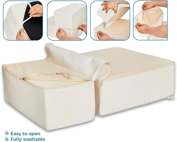 Best Pet Supplies Foldable Foam Pet Steps for Small Dogs and Cats 2-Step