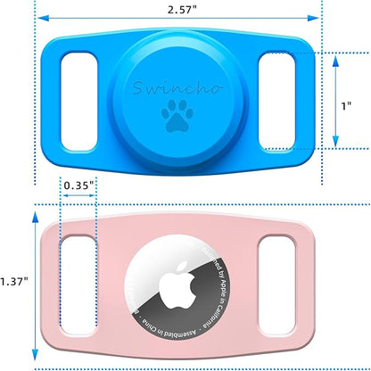 Air Tags-2 Pack Airtag Dog Collar Holder SWINCHO 1-3cm Width
