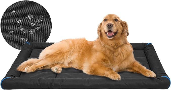 Miguel Oxford 900D Outdoor Waterproof Dog Bed for Metal Dog Crates Water-Resistant All Weather Pet Mat Durable Easy Wipe Clean Travel Indoor Outdoor Puppy Cat Crate Bed 48inch