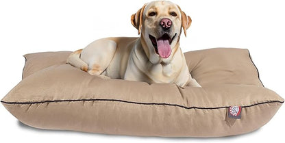 Majestic Pet Rectangle Large Dog Bed Washable – Non Slip Comfy Pet Bed – Dog Crate Bed Super Value Pillow Dog Bed – Dog Kennel Bed for Sleeping 46 x 35 Inch