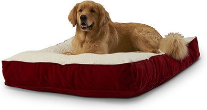 Buster Deluxe Reversible Pillow Style Sherpa Dog Bed (48 x 36 in.)