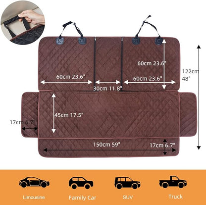 Dog Car Seat Cover for Back Seat Cover for Kids