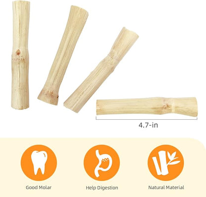 Niteangel Natural Bamboo Chew Toys for Rabbits, Chinchilla, Guinea Pigs and Other Small Animals