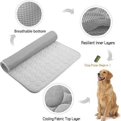 MICROCOSMOS Summer Cooling Mat & Sleeping Pad- Water Absorption Top 59" x 40")
