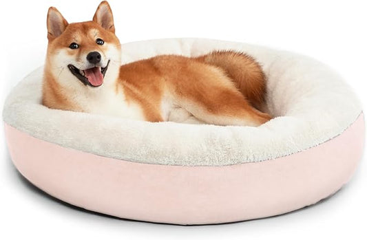 Love's cabin Round Donut Cat and Dog Cushion Bed 30in Pet