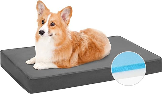 Veehoo Memory Foam Dog Bed for Medium Dogs-Orthopedic Dog Bed with Removable Washable Cover