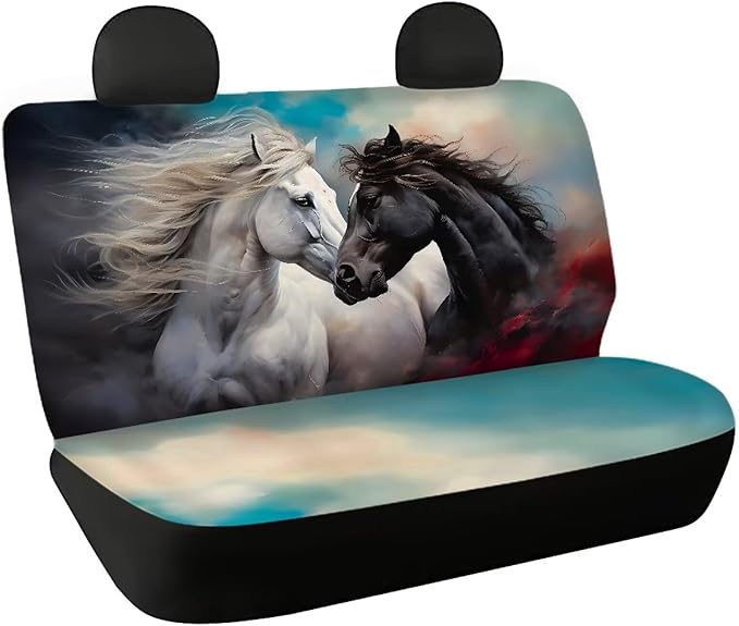 WELLFLYHOM Wild Horse Rear Bench Seat Cover 2
