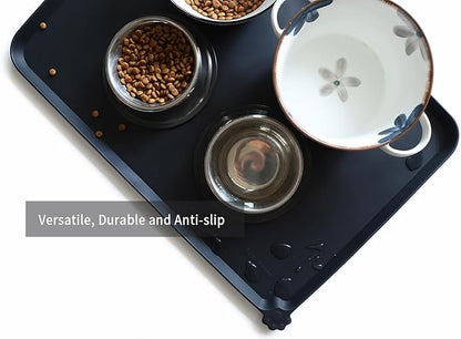 Hoki Found Large Silicone Pet Food Mats Tray