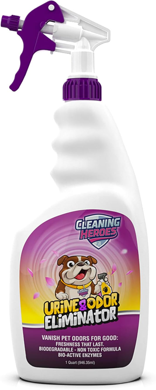 Pet Carpet Cleaner & Urine Odor Eliminator for Strong Odor 32oz Enzyme
