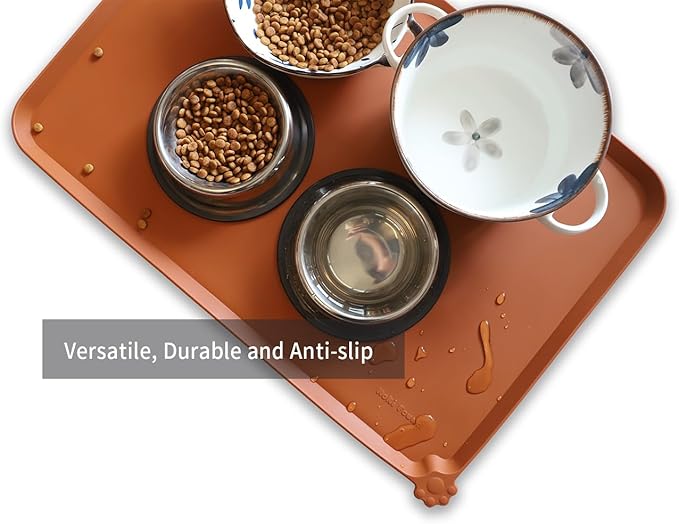 Hoki Found Large Silicone Pet Food Mats Tray