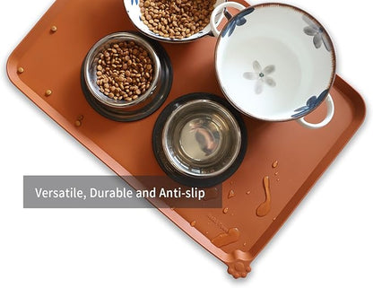 Hoki Found Large Silicone Pet Food Mats Tray