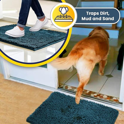 Muddy Mat® AS-SEEN-ON-TV Highly Absorbent Microfiber Door Mat and Pet Rug 60"X48"