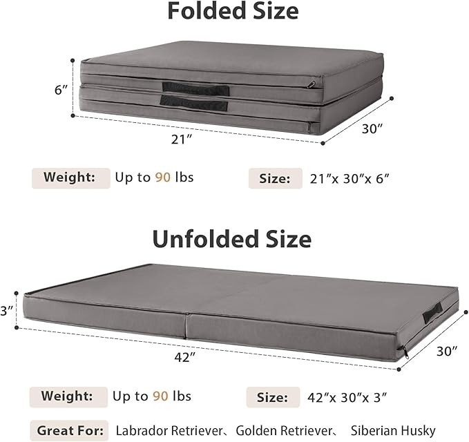 RRPETHOME Waterproof Outdoor Dog Beds Large Sized Dog