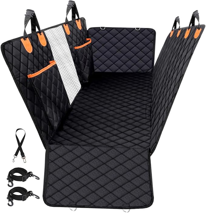 Dog Car Seat Cover for Back Seat 100% Waterproof 600D Scratchproof