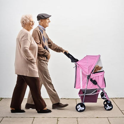 Small Dog Stroller 33lbs (Pink)