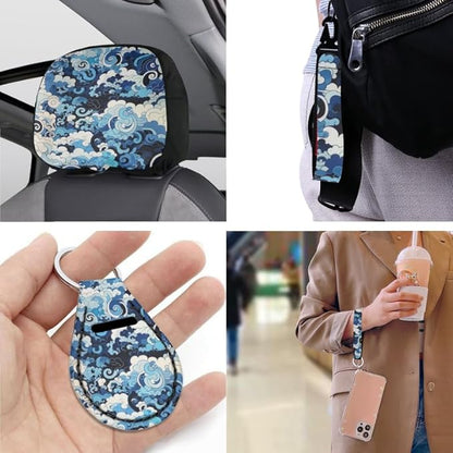 Cartoon Chinese Clouds Car Seat Covers Full Set