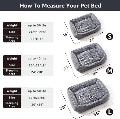 Dog Beds for Large Sized Dogs 36"x28",Gery