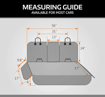 Vailge Bench Dog Seat Cover for Back Seat 100% Waterproof