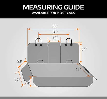 Vailge Bench Dog Seat Cover for Back Seat 100% Waterproof