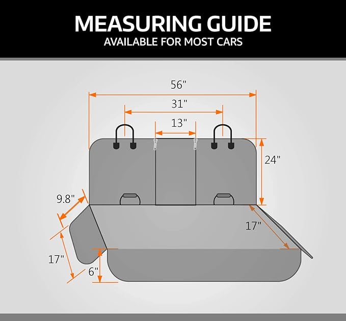 Vailge Bench Dog Seat Cover for Back Seat 100% Waterproof