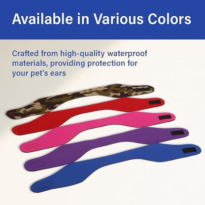 Dog Ear Covers for Bath 3Pcs Upgrade Anti-Slip Swim Cap Plugs Shower Caps Rain Hat for Bathing Rainy Days Swimming – Ear Protectors for Small Medium Large Dogs Puppies Cats (Large