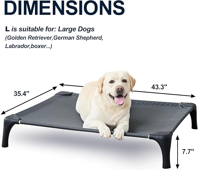 Elevated Dog Bed for Large Dogs 150lbs, Durable