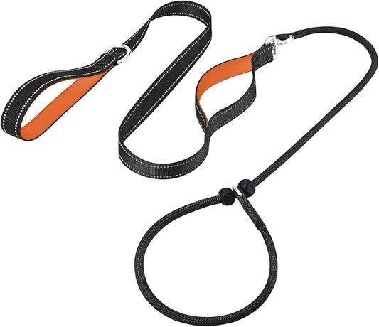 Aiyuda Tangle-Free Slip Lead for Dogs with Padded Traffic Handle 6ft Dog 40 LBS,