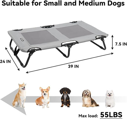Elevated Dog Bed Portable Raised Dog Cooling Cot
