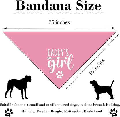 Daddy's Girl Dog Bandana Funny Cute Pink Dog