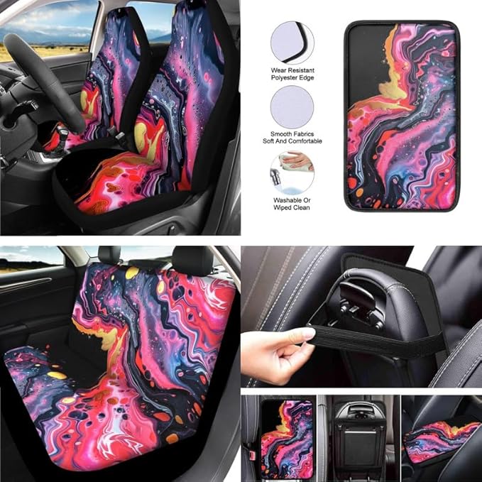 Marble Fluid Paintings 13 PCS Car Seat Cover