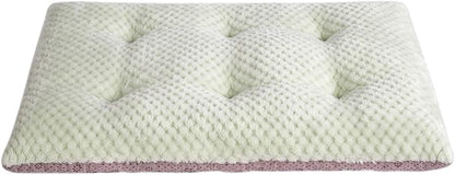 WONDER MIRACLE Fuzzy Deluxe Pet Beds, Super Plush Dog or Cat Beds Ideal for Dog Crates, Machine Wash & Dryer Friendly (15" x 23", S-Pastel Green)