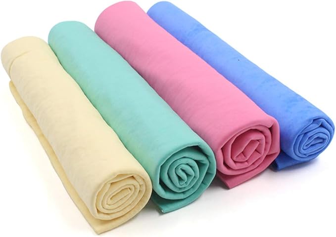 GabeFish Super Absorbent Shammy Dog Towels Quick Dry Eco-Friendly Soft Multifunctional Pets Cats Towel Packs Large 3PC