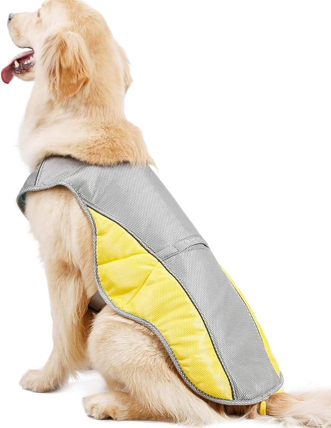 Dog Cooling Vest Harness Outdoor Puppy Cooler Jacket Reflective Safety Sun-proof Pet Hunting Coat 26.8"-32.3"))